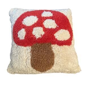 Urban Outfitters UO Mushroom Mini Tufted Throw Pillow Small Decor Boho 9.5"